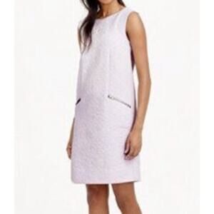 J.CREW Iconic Jackie Shift Dress XL Lavender Sleeveless Jacquard‎